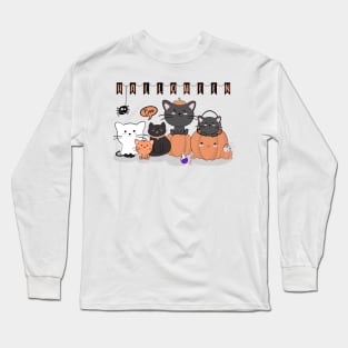 Happy Halloween Cats Long Sleeve T-Shirt